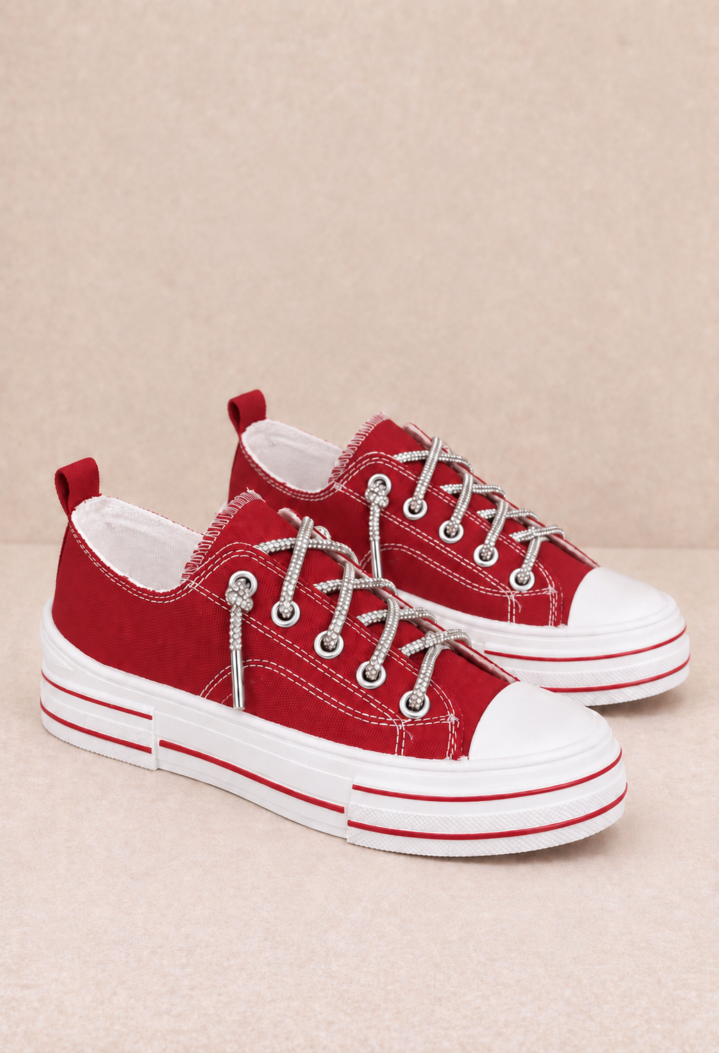 Cherry on Top Rhinestone Platform Sneakers