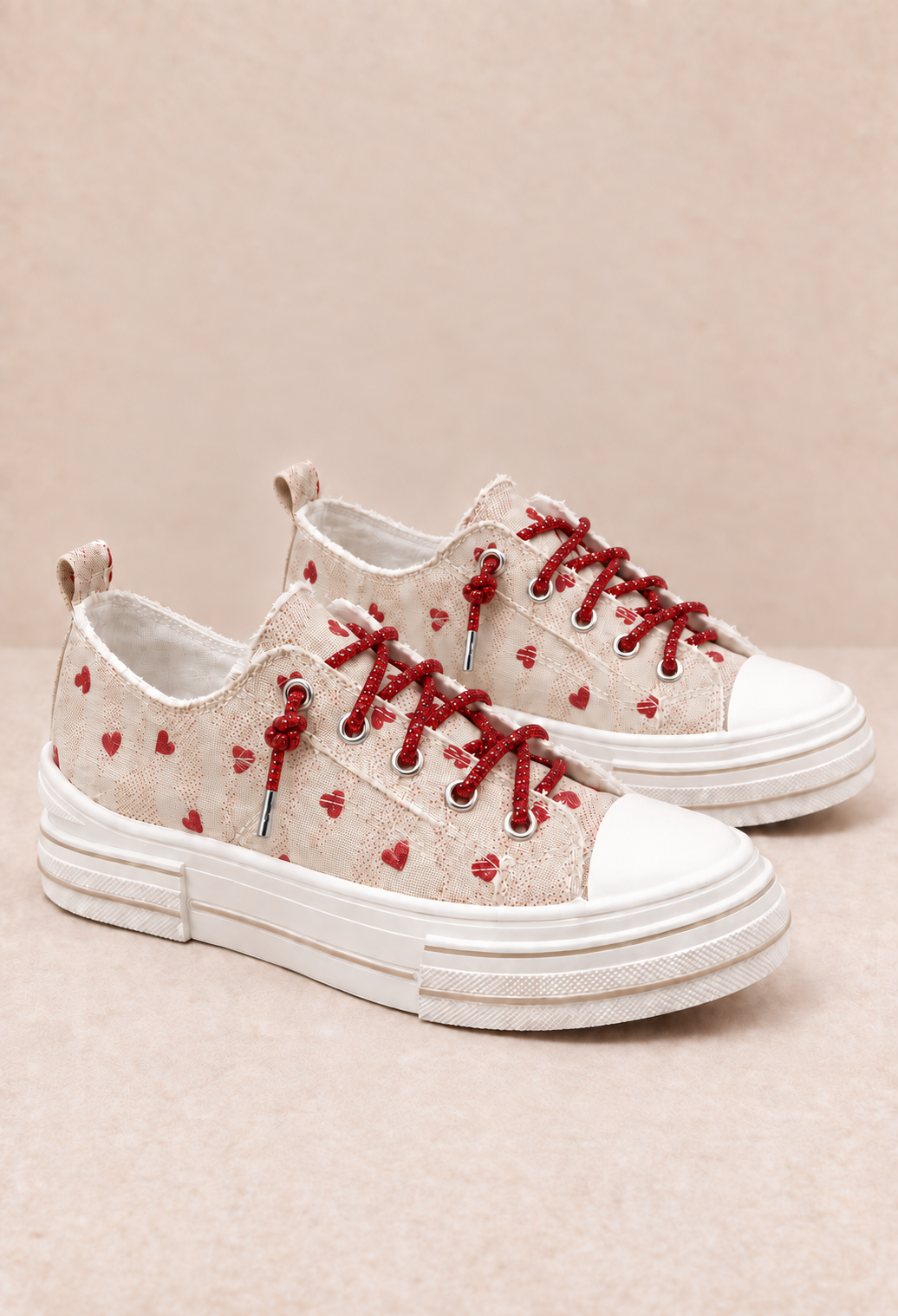 Love at First Step Heart Platform Sneakers