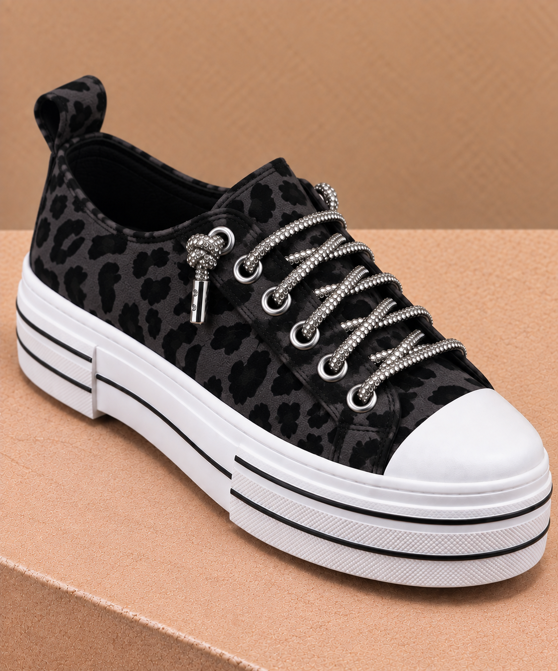 Midnight Prowl Leopard Sneakers