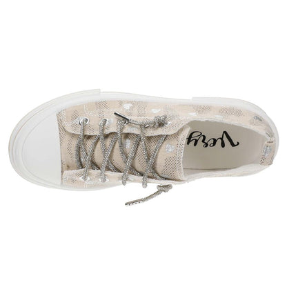 Written in Rhinestones Heart Very G Aman Platform Sneakers
