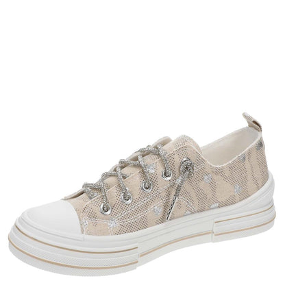 Written in Rhinestones Heart Very G Aman Platform Sneakers