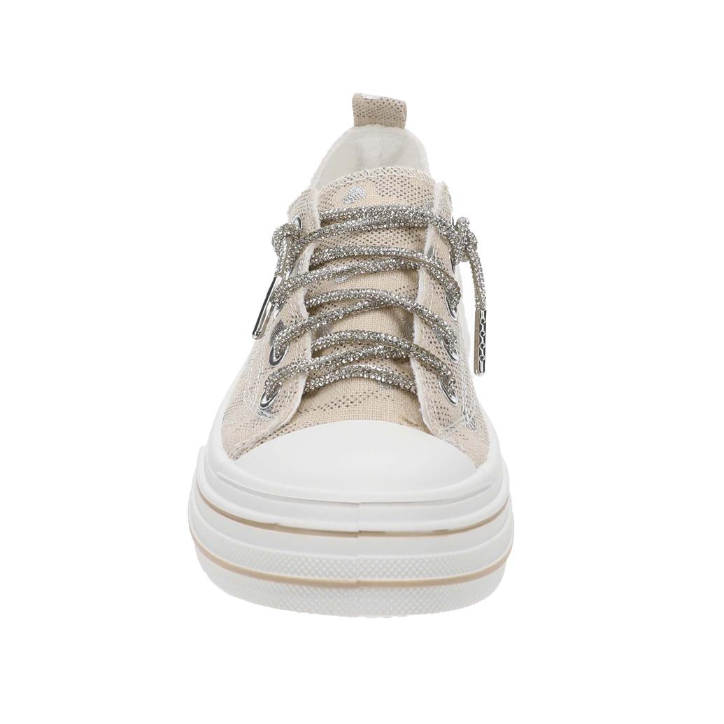 Written in Rhinestones Heart Very G Aman Platform Sneakers