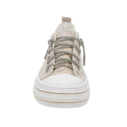 Written in Rhinestones Heart Very G Aman Platform Sneakers