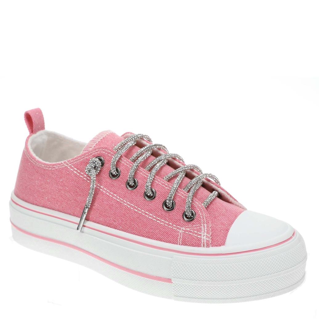 Blush & Bedazzled Rhinestone Very G Aman Platform Sneakers