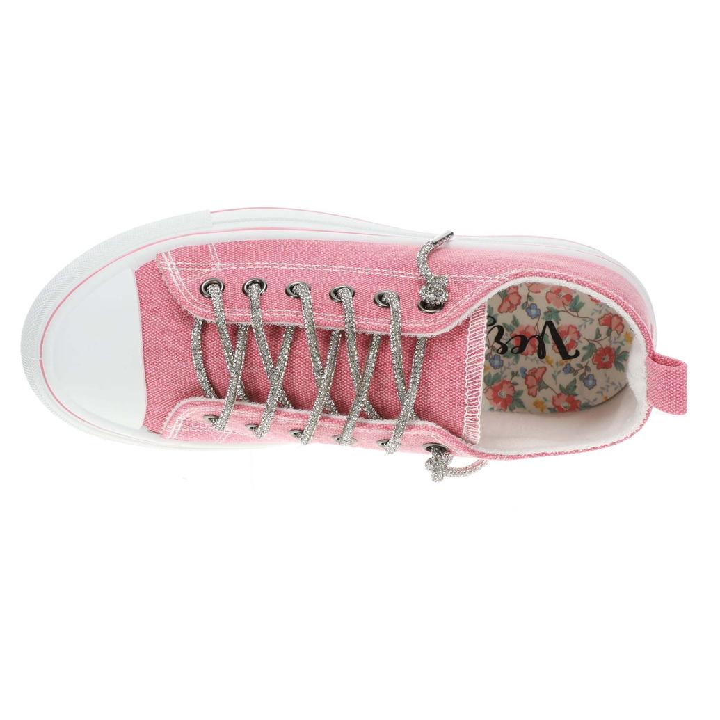 Blush & Bedazzled Rhinestone Very G Aman Platform Sneakers