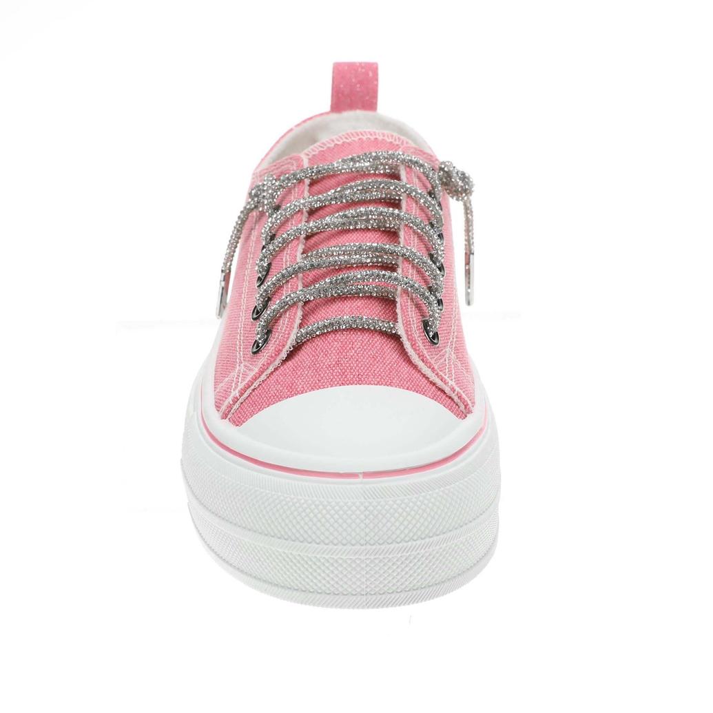 Blush & Bedazzled Rhinestone Very G Aman Platform Sneakers