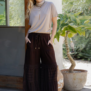 Truffle Trail Boho Patchwork Wide Leg Pants
