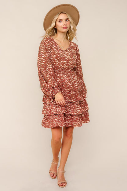 Rustwood Romance Smocked Ruffle Dress