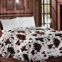 Heirloom Cowprint Twin Throw Blanket