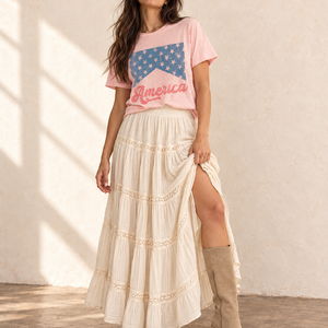 American Summer Light Pink Graphic Tee
