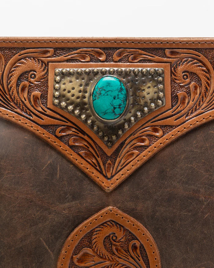 Myra Mojave Tassle Bag In Brunette Leather
