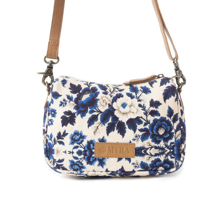 Myra Cottage Rose Crossbody Bag In Blue
