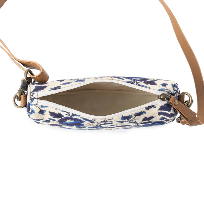 Myra Cottage Rose Crossbody Bag In Blue