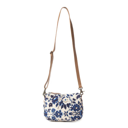 Myra Cottage Rose Crossbody Bag In Blue