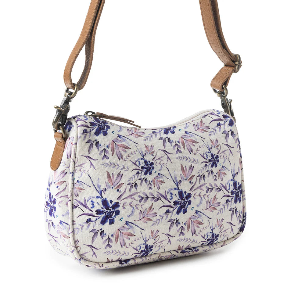 Myra Cottage Rose Crossbody Bag In Purple