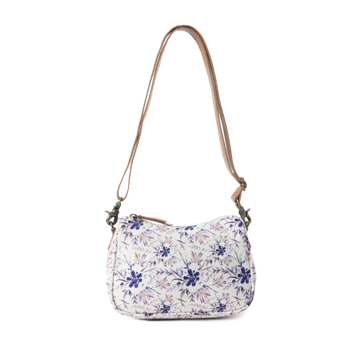 Myra Cottage Rose Crossbody Bag In Purple