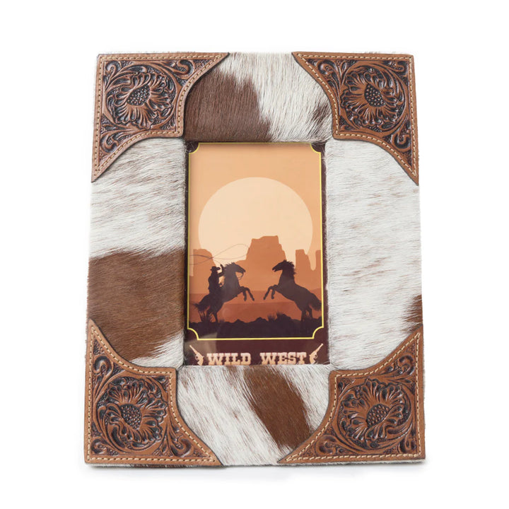 Myra Tumbleweed Trail Photo Frame In Brown & White