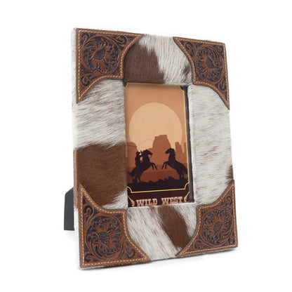 Myra Tumbleweed Trail Photo Frame In Brown & White