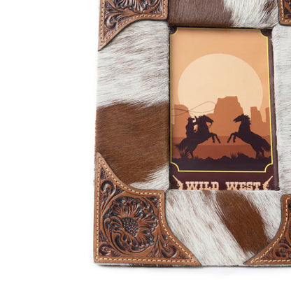 Myra Tumbleweed Trail Photo Frame In Brown & White