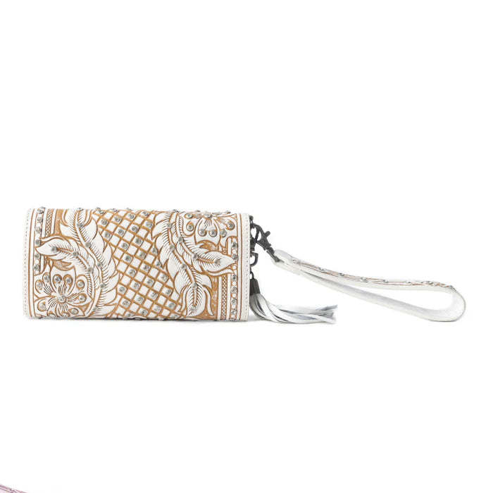 Myra Sparkling Desert Moon Luxe Wallet In Chocolate White
