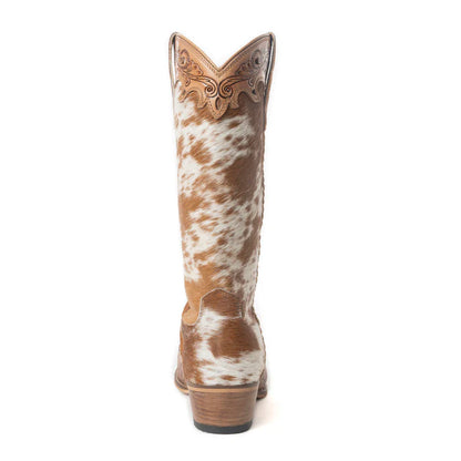 Myra Dakota Dust Handtooled Boots in Tan & White