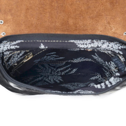 Myra Stonebrook Canvas & Hairon Bag in Spotted Ivory