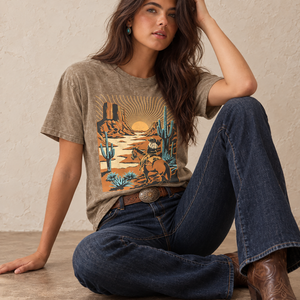 Sunset Trails Cowboy Graphic Tee