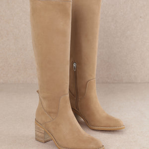 Sunday ln Savannah Tall Suede Apricot Boots