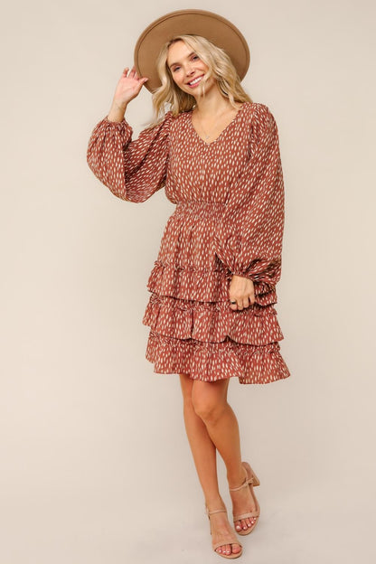 Rustwood Romance Smocked Ruffle Dress