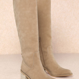 Sunday ln Savannah Tall Suede Sand Boots