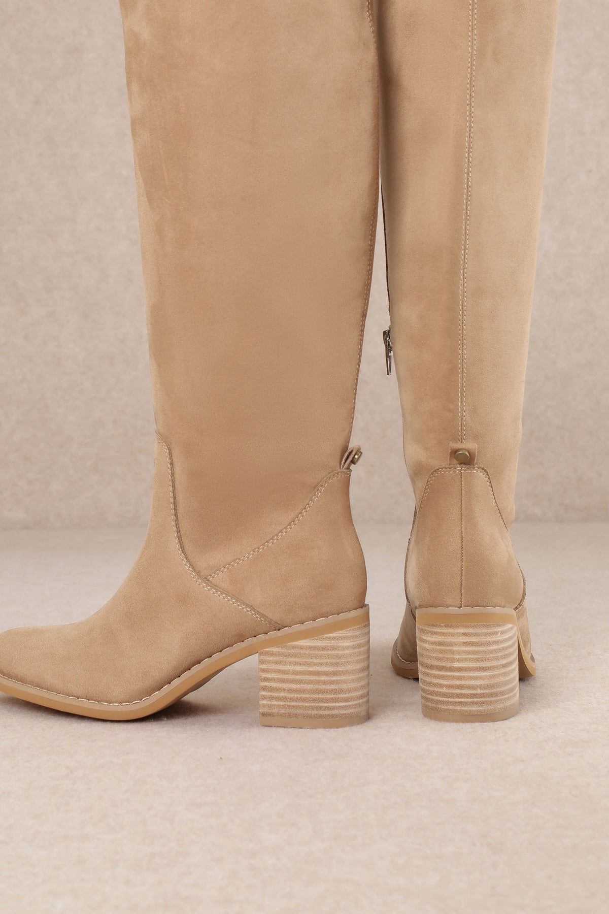 Sunday ln Savannah Tall Suede Sand Boots